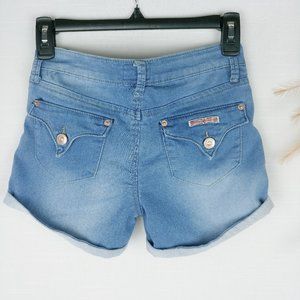 Hudson Girls Rolled Hem Flap Pocket Jean Shorts 12